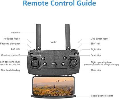 E99 PRO Drone with 4K HD Dual Camera, Obstacle Avoidance, Foldable, Height Keep, Mini.(Gray,Orange,Black).