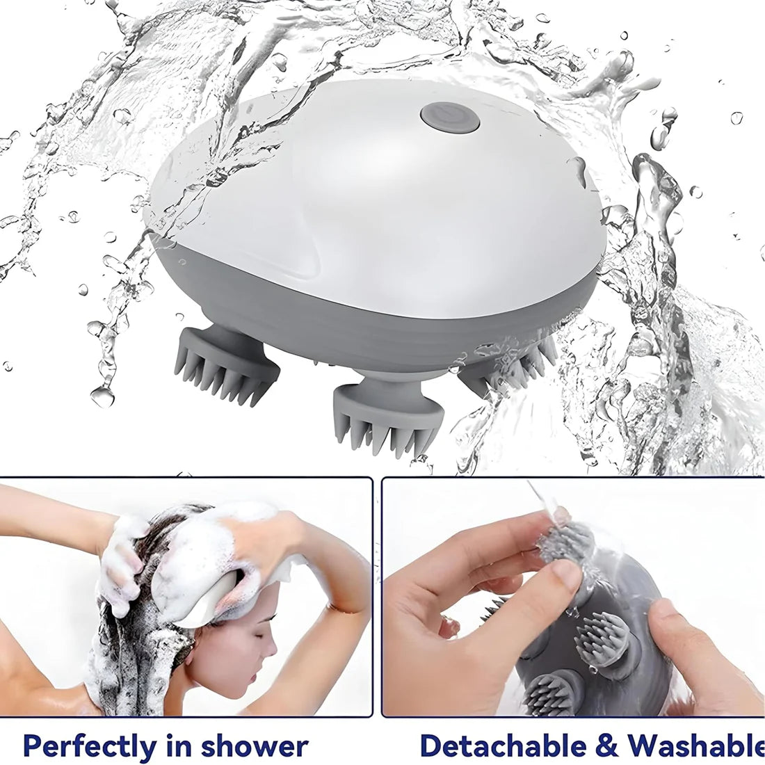 electric Scalp Massager,Head Massager Scalp Stress Relax,Silicone Scalp Massager,Head Massager for Hair Growth,Head Scratcher,Scalp Massager Shampoo Brush,pet Massager,cat,Dog