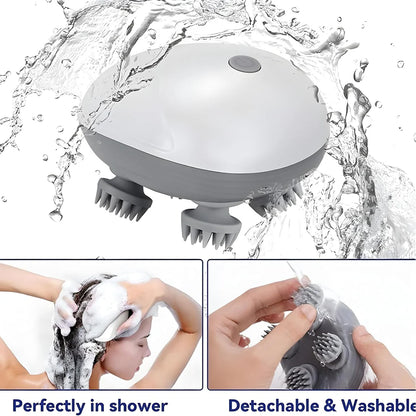 electric Scalp Massager,Head Massager Scalp Stress Relax,Silicone Scalp Massager,Head Massager for Hair Growth,Head Scratcher,Scalp Massager Shampoo Brush,pet Massager,cat,Dog